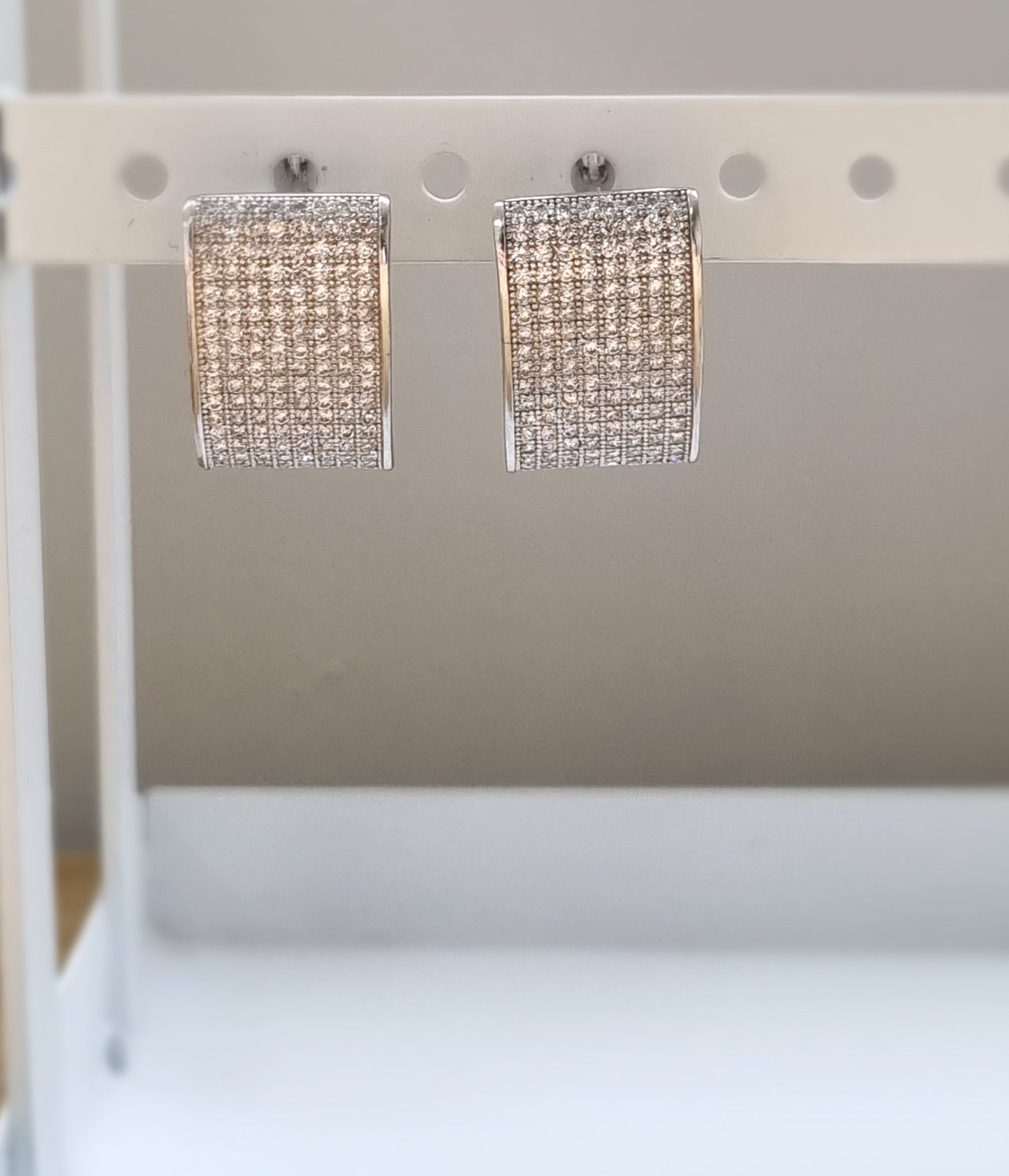Square Diamante Earrings