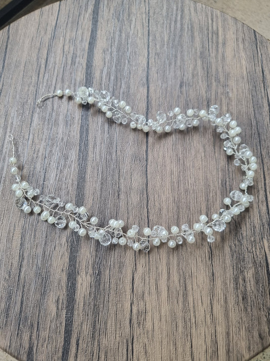 Crystal Pearl Hair Piece