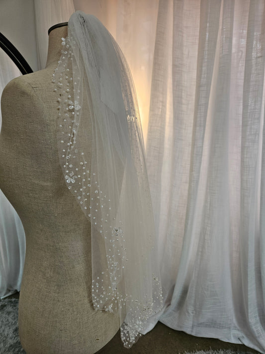 Short Beaded/Gemstone Veil